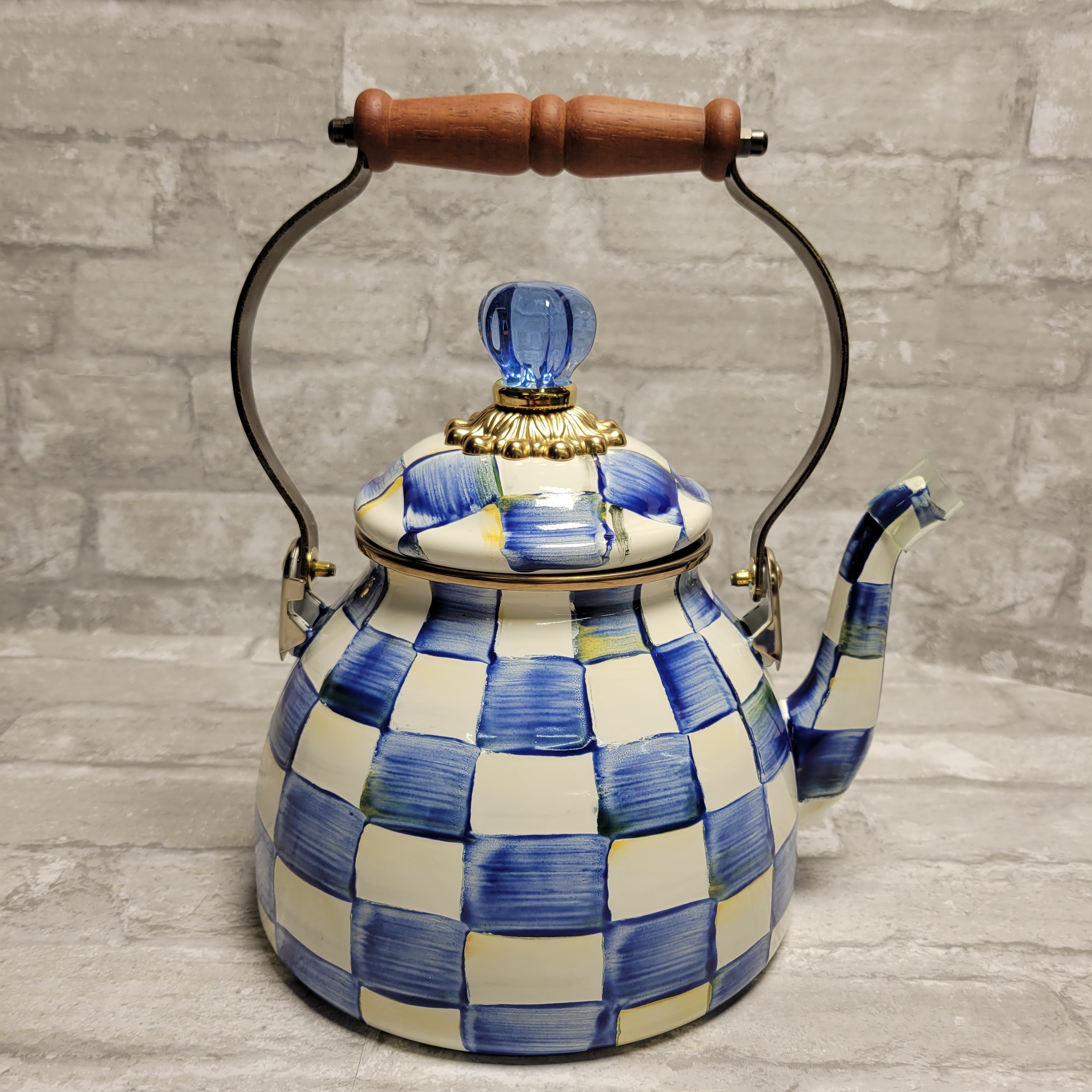 MacKenzie-Childs Royal Check Tea Kettle - 2 Quart (8051867648238)